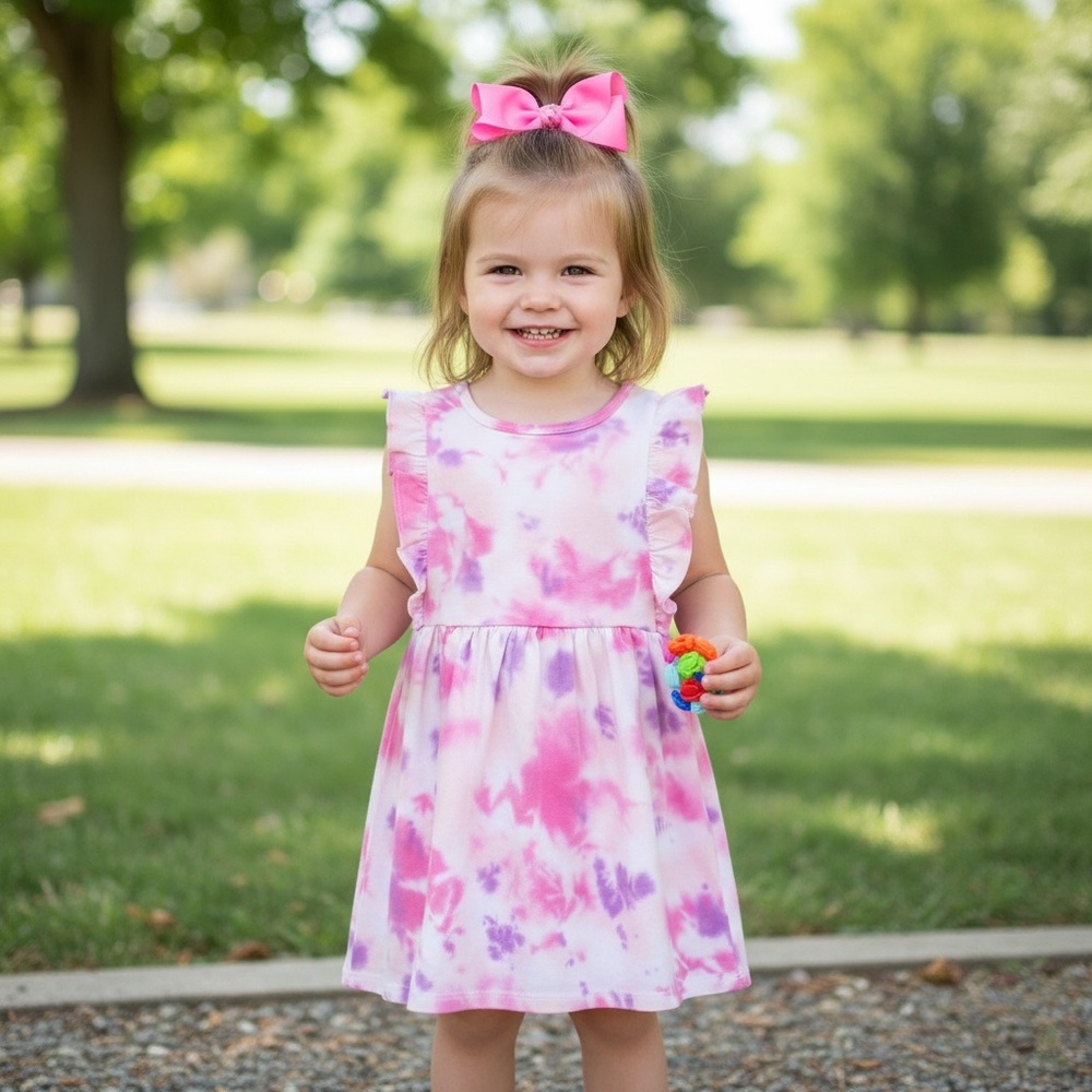 DRESS Cat&Jack Pink and Purple Tie Dye Dress